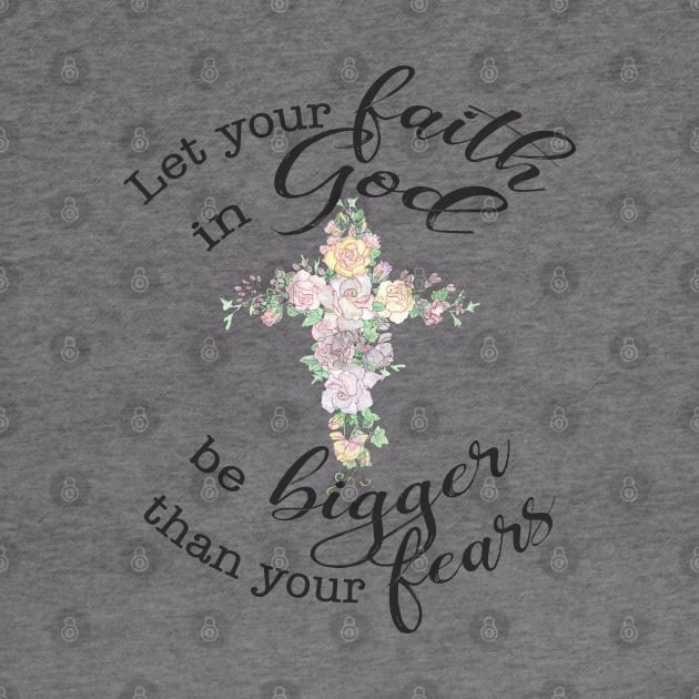 Floral cross with Christian quote, Christian cross by LollysLane